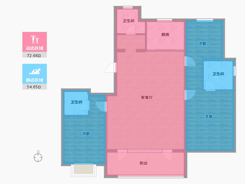 山东省-青岛市-海信城-115.00-户型库-动静分区