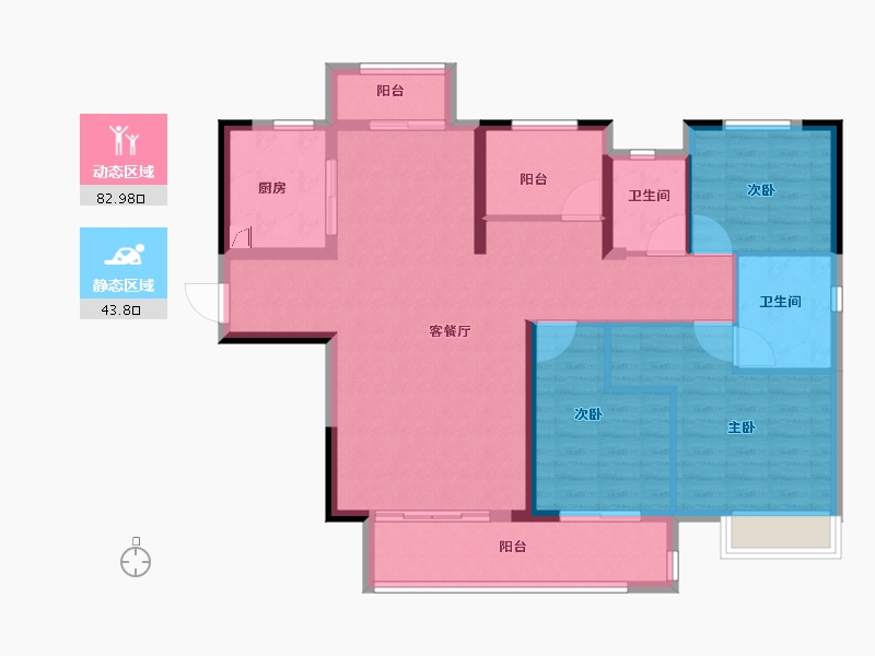 湖南省-长沙市-中建钰和城-114.40-户型库-动静分区