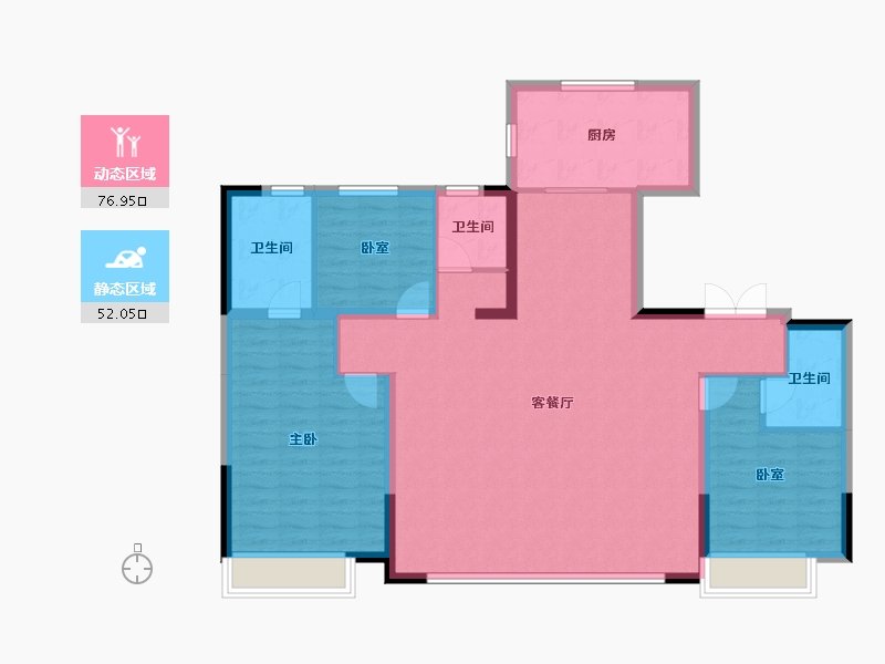 河北省-石家庄市-中国铁建西派江玥-117.47-户型库-动静分区