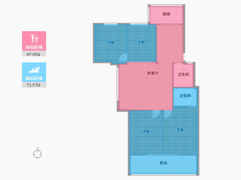 福建省-福州市-元一温泉花园-131.99-户型库-动静分区