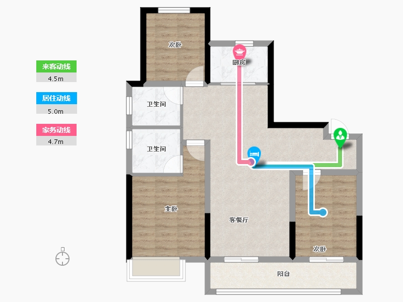 河北省-石家庄市-中国铁建西派江玥-81.60-户型库-动静线