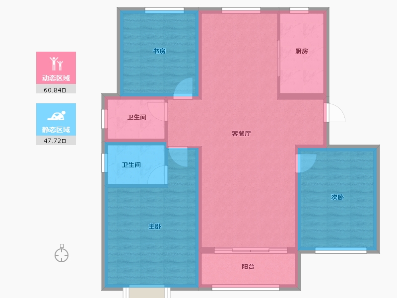 山东省-青岛市-鲁商泰晤士小镇-97.61-户型库-动静分区