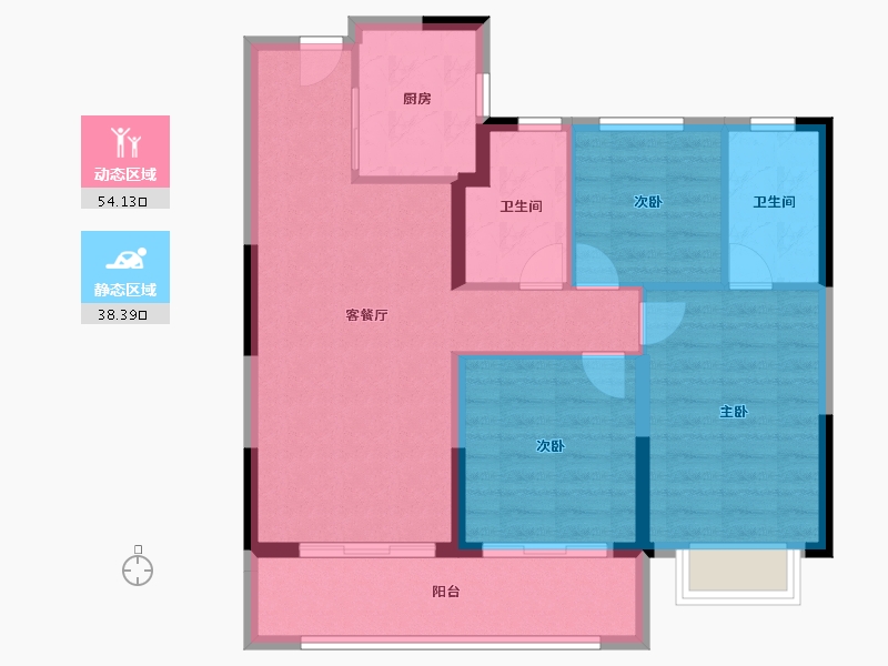 浙江省-宁波市-建发·春江悦-83.20-户型库-动静分区