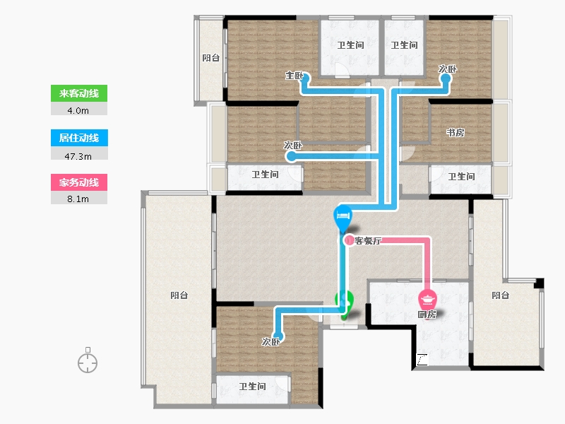 广东省-云浮市-筠城·翰林春天-300.00-户型库-动静线