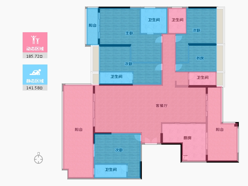 广东省-云浮市-筠城·翰林春天-300.00-户型库-动静分区