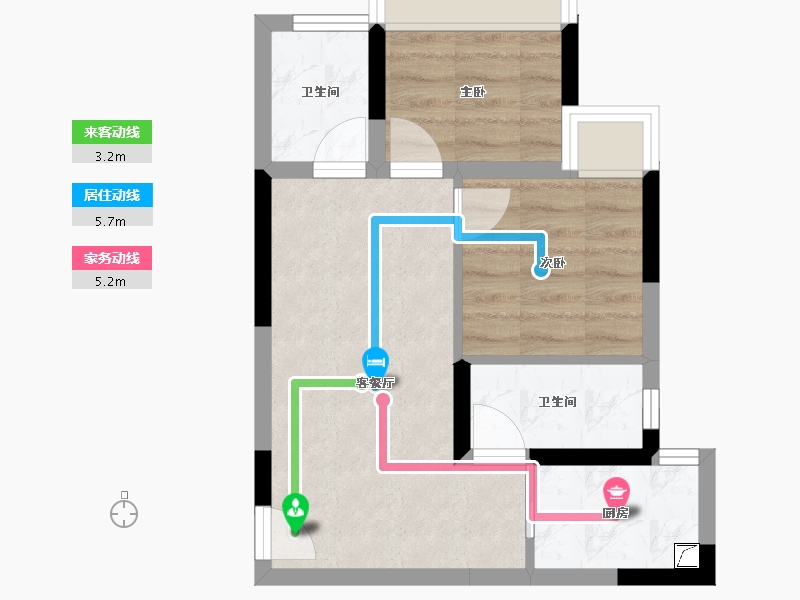 重庆-重庆市-居然雅素里-41.04-户型库-动静线