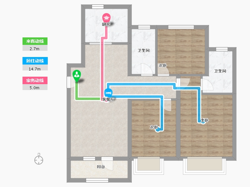 河北省-石家庄市-正定熙湖三期-74.40-户型库-动静线