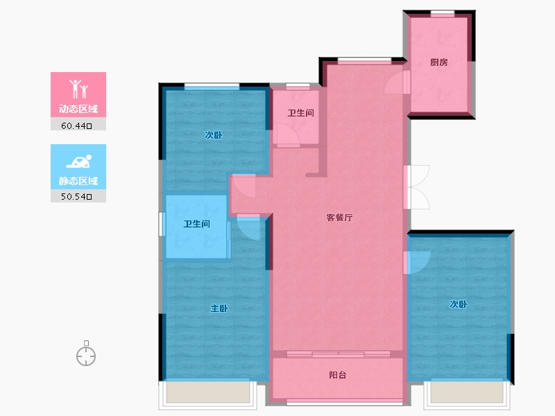 山东省-泰安市-望岳园-110.00-户型库-动静分区