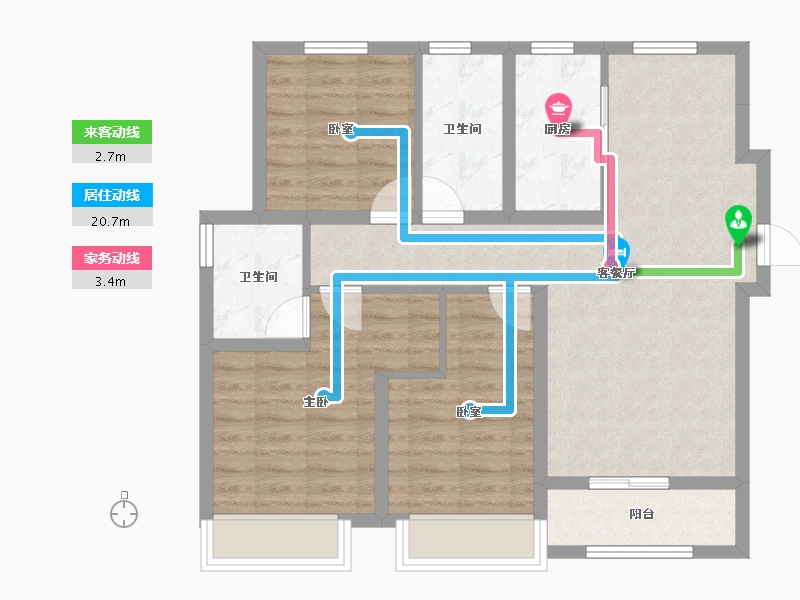 河北省-石家庄市-石家庄融创城-79.62-户型库-动静线