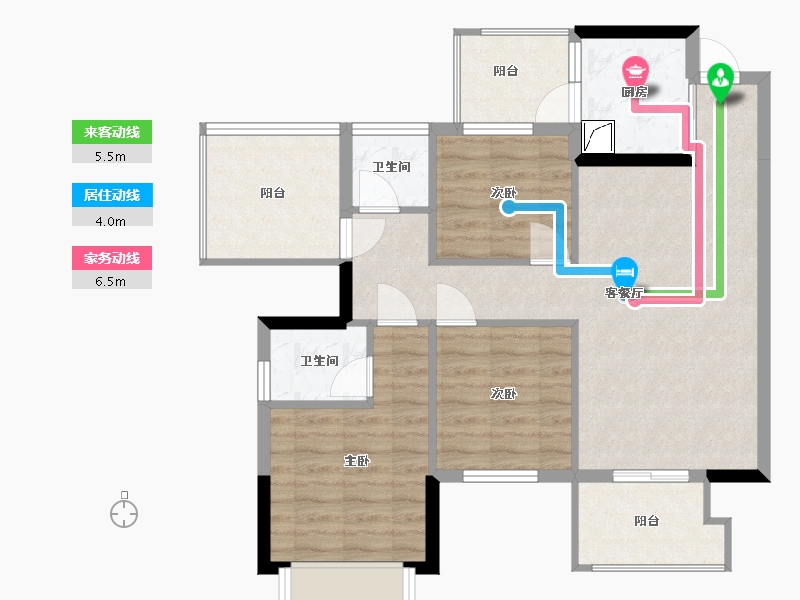 广西壮族自治区-南宁市-轨道御水元筑-99.12-户型库-动静线