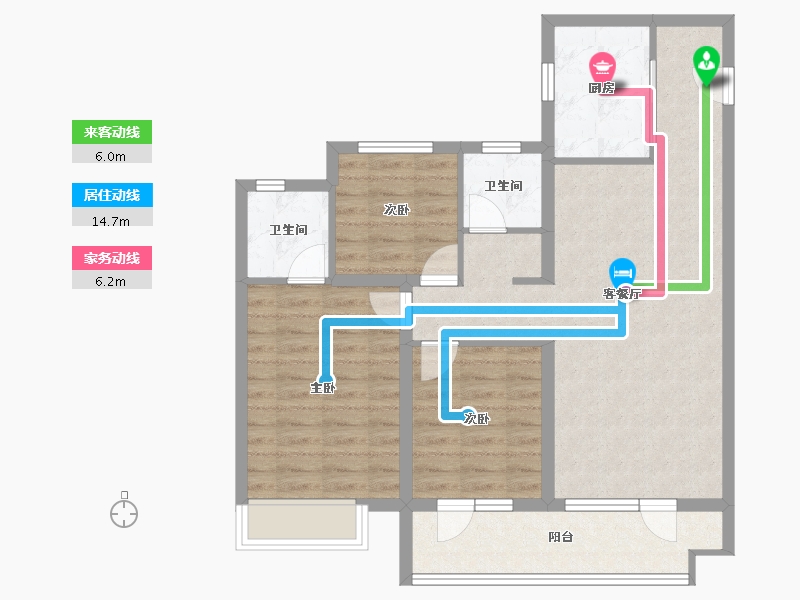 山东省-青岛市-越秀星汇城-86.49-户型库-动静线