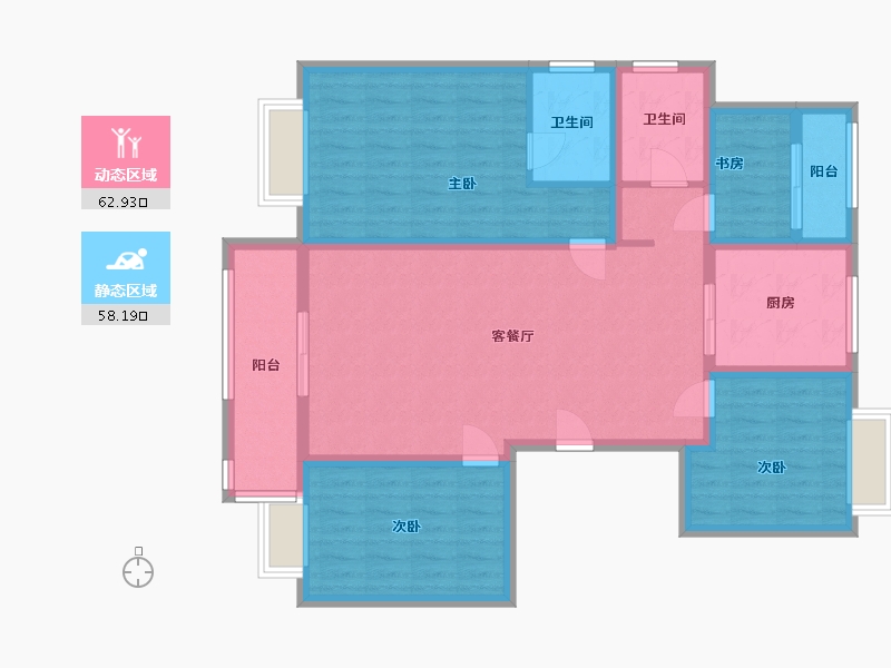 安徽省-滁州市-三巽英伦华第-108.00-户型库-动静分区