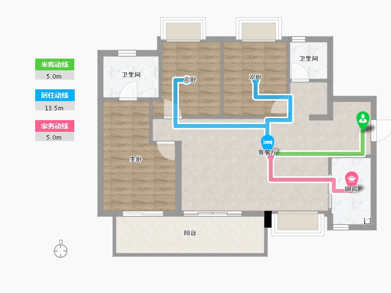 贵州省-贵阳市-万科新都荟-88.49-户型库-动静线