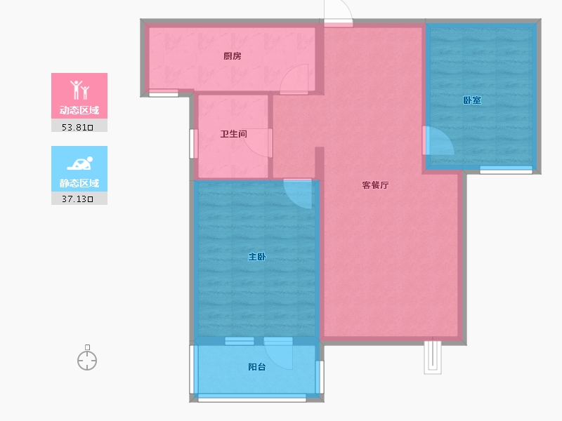 河北省-石家庄市-幸福城-81.60-户型库-动静分区