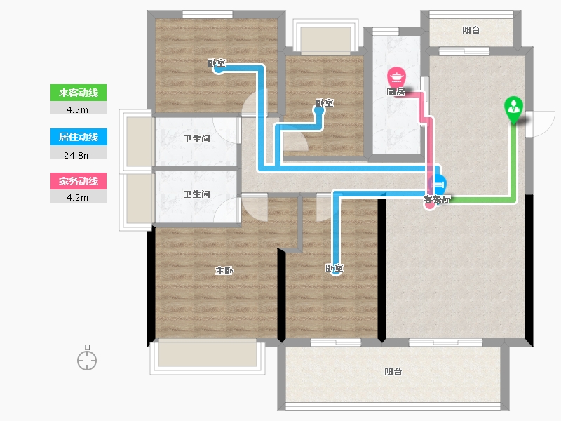 广东省-中山市-锦绣海湾城-107.17-户型库-动静线