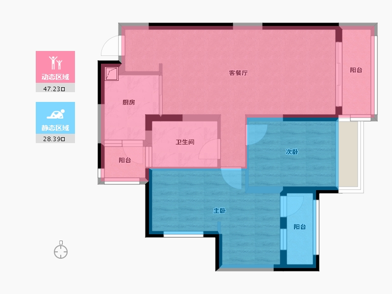 重庆-重庆市-十里长江-70.00-户型库-动静分区