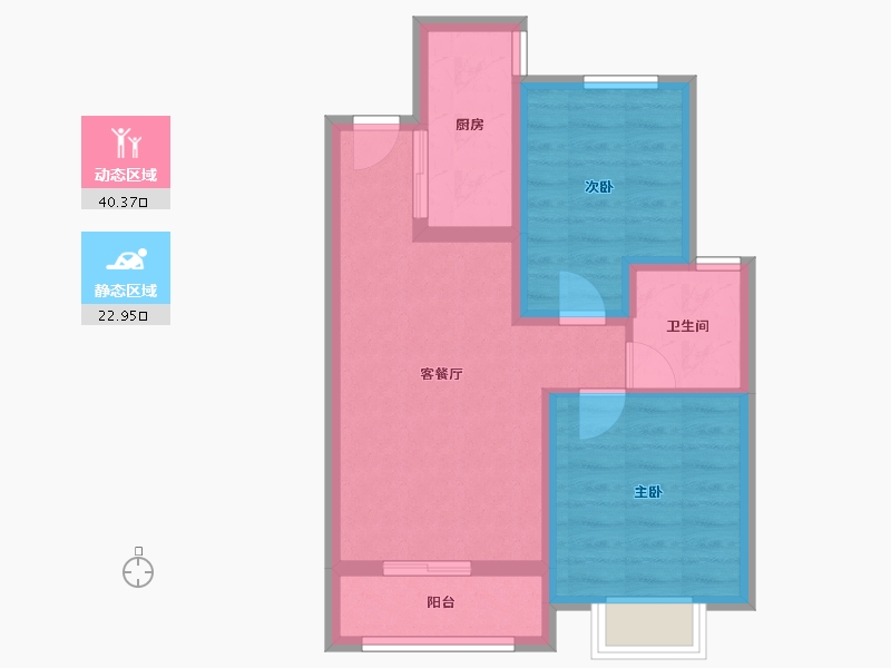 河北省-石家庄市-石家庄融创城-55.62-户型库-动静分区