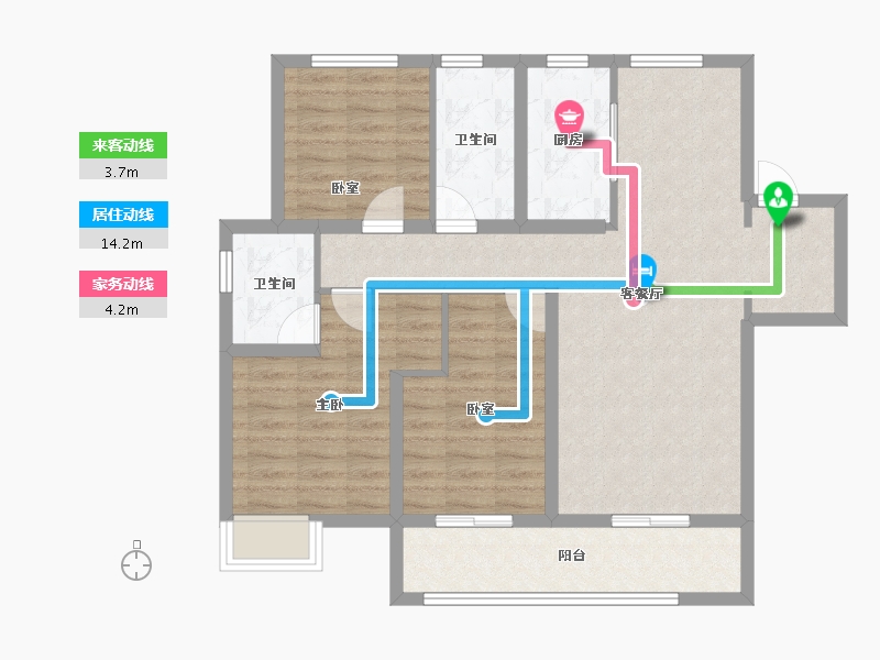 河北省-石家庄市-石家庄融创城-89.69-户型库-动静线