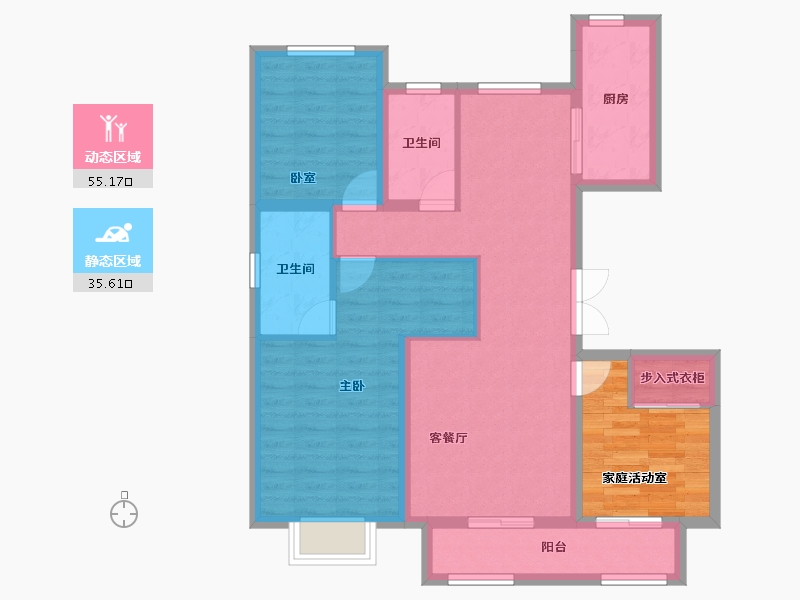 河北省-石家庄市-栾州壹号-89.56-户型库-动静分区