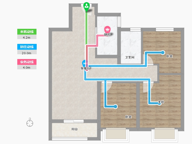 河北省-石家庄市-栾州壹号-71.42-户型库-动静线