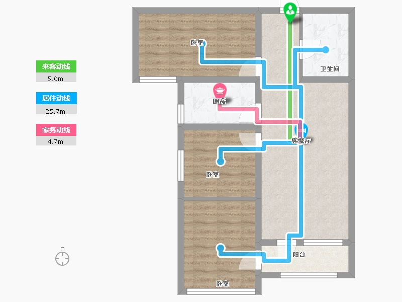 河北省-石家庄市-幸福城-71.51-户型库-动静线