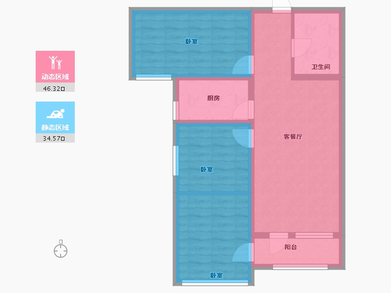 河北省-石家庄市-幸福城-71.51-户型库-动静分区