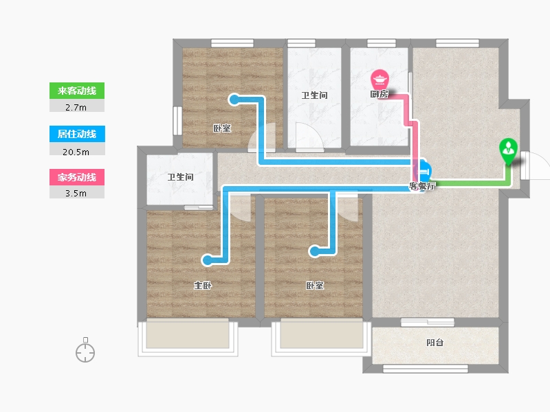 河北省-石家庄市-石家庄融创城-72.72-户型库-动静线