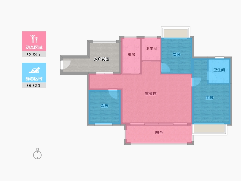 广东省-广州市-越秀滨海新城-82.00-户型库-动静分区