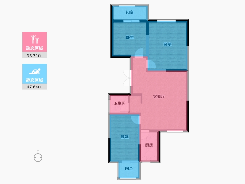 河北省-石家庄市-长丰路6号-76.47-户型库-动静分区