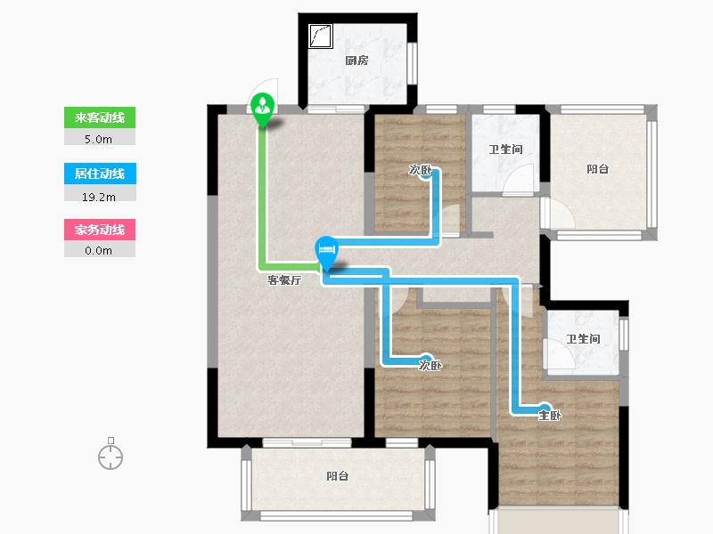 广西壮族自治区-南宁市-梦泽园-105.00-户型库-动静线