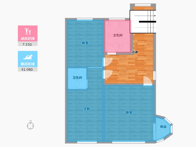 上海-上海市-南郊花园-88.00-户型库-动静分区