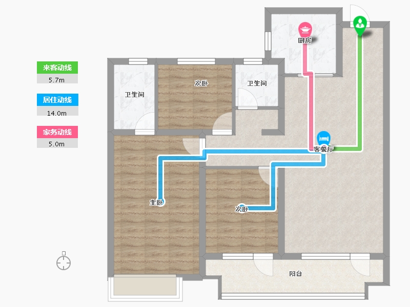 山东省-青岛市-越秀星汇城-96.34-户型库-动静线