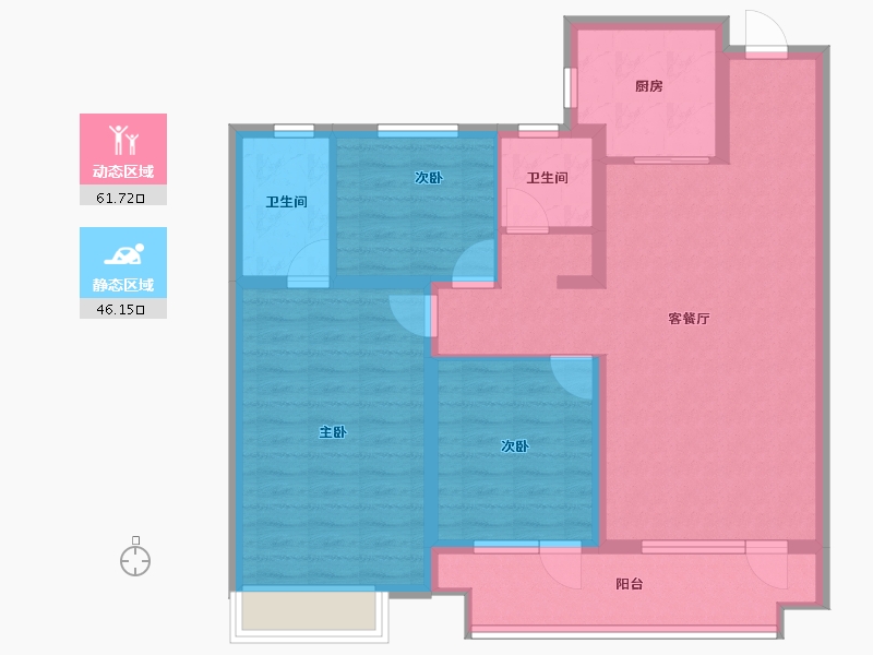 山东省-青岛市-越秀星汇城-96.34-户型库-动静分区