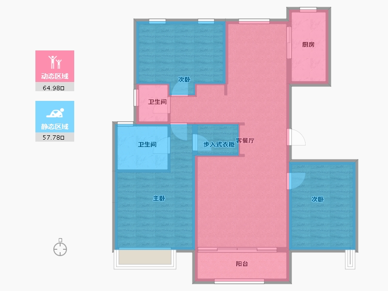 河北省-石家庄市-福美6号院-110.90-户型库-动静分区