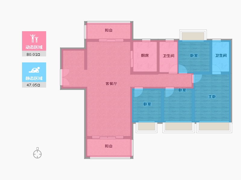 广东省-中山市-中澳春城-113.23-户型库-动静分区