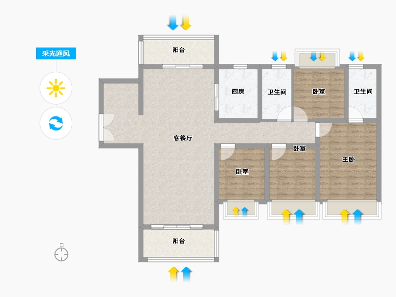 广东省-中山市-中澳春城-113.23-户型库-采光通风