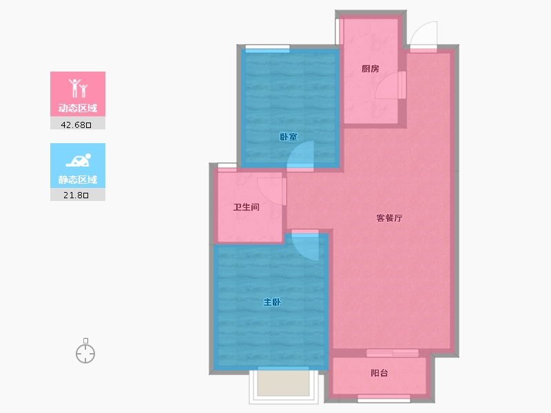 河北省-石家庄市-栾州壹号-57.03-户型库-动静分区