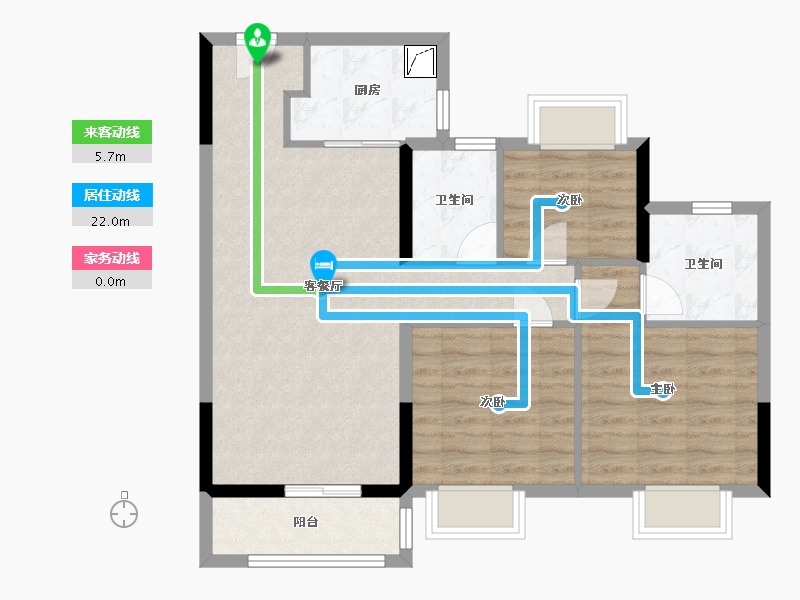 湖北省-武汉市-中海尚璟-79.30-户型库-动静线