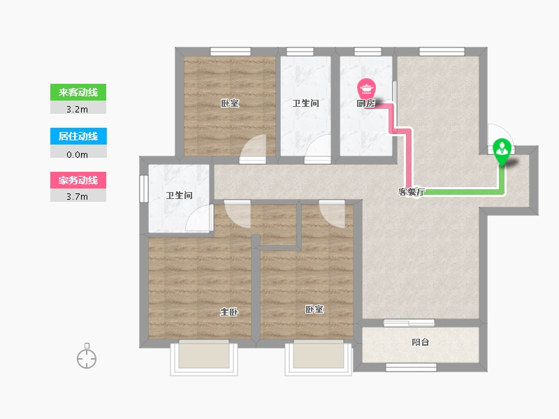 河北省-石家庄市-栾州壹号-77.65-户型库-动静线