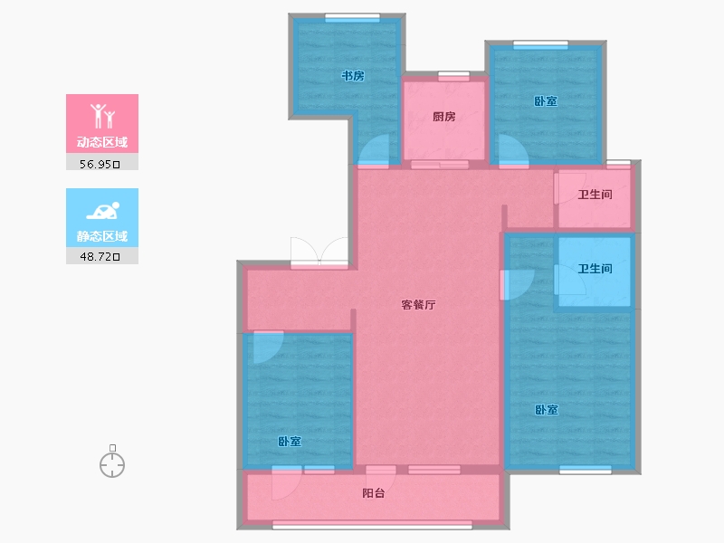 河北省-石家庄市-隆基泰和·紫樾宸府-94.00-户型库-动静分区