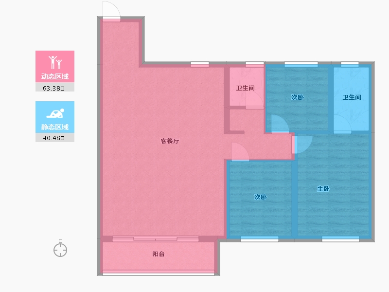 陕西省-西安市-紫云台-100.00-户型库-动静分区