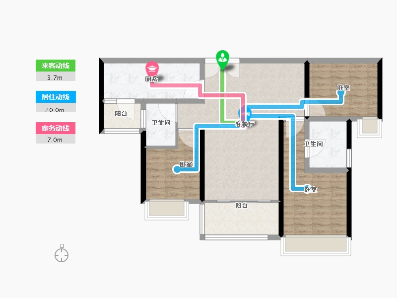 广东省-中山市-中澳春城-93.61-户型库-动静线