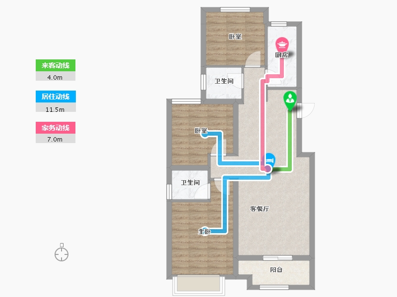 河北省-石家庄市-福美6号院-77.80-户型库-动静线