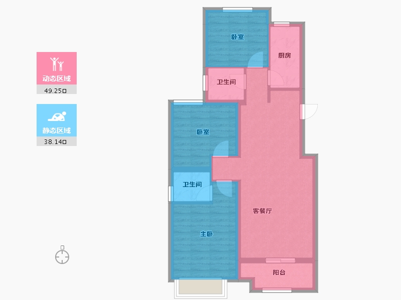 河北省-石家庄市-福美6号院-77.80-户型库-动静分区