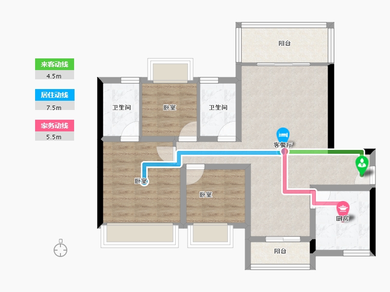 广东省-中山市-中澳春城-76.27-户型库-动静线