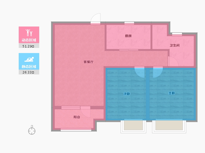 山东省-青岛市-中联依山伴城四期-68.80-户型库-动静分区