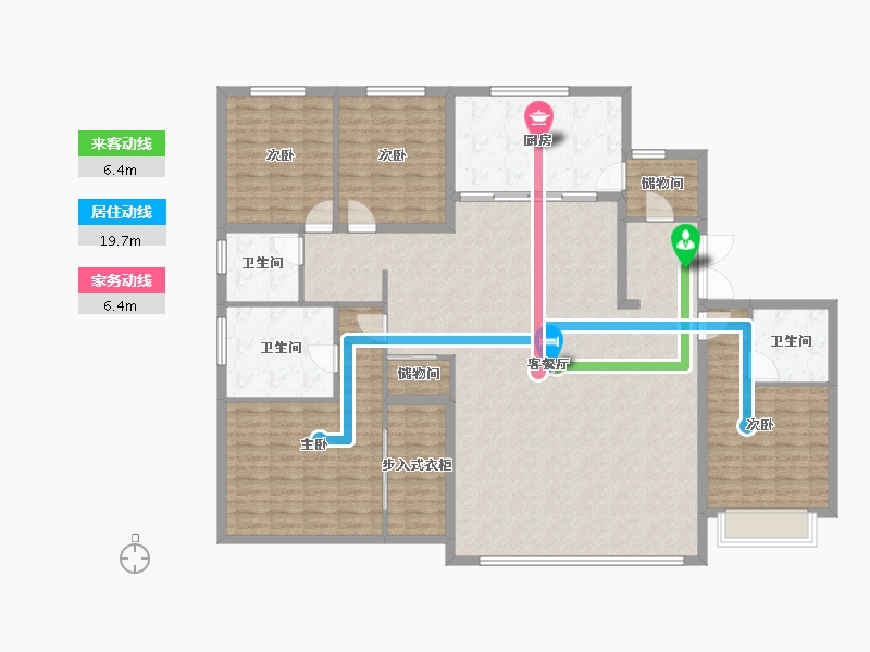 河北省-石家庄市-龙湖天奕-178.40-户型库-动静线