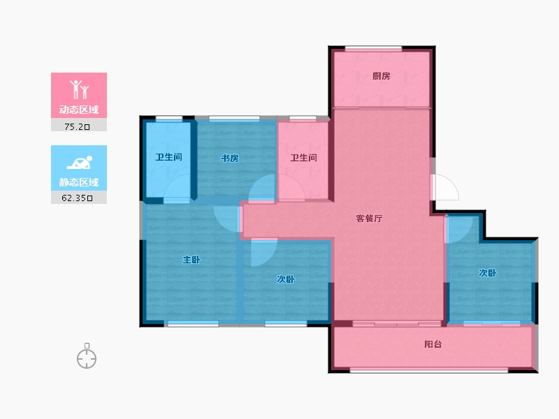 山东省-潍坊市-创投·潍州金谷-124.80-户型库-动静分区