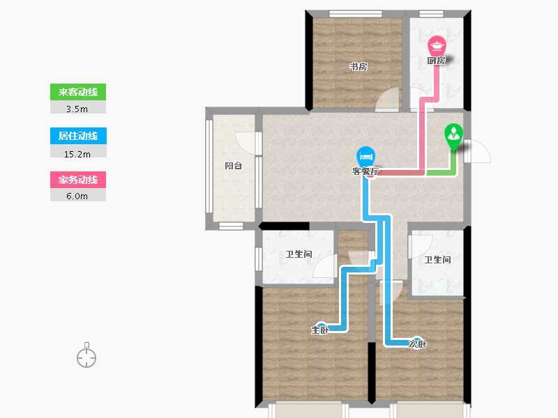 山东省-青岛市-中联依山伴城四期-85.60-户型库-动静线