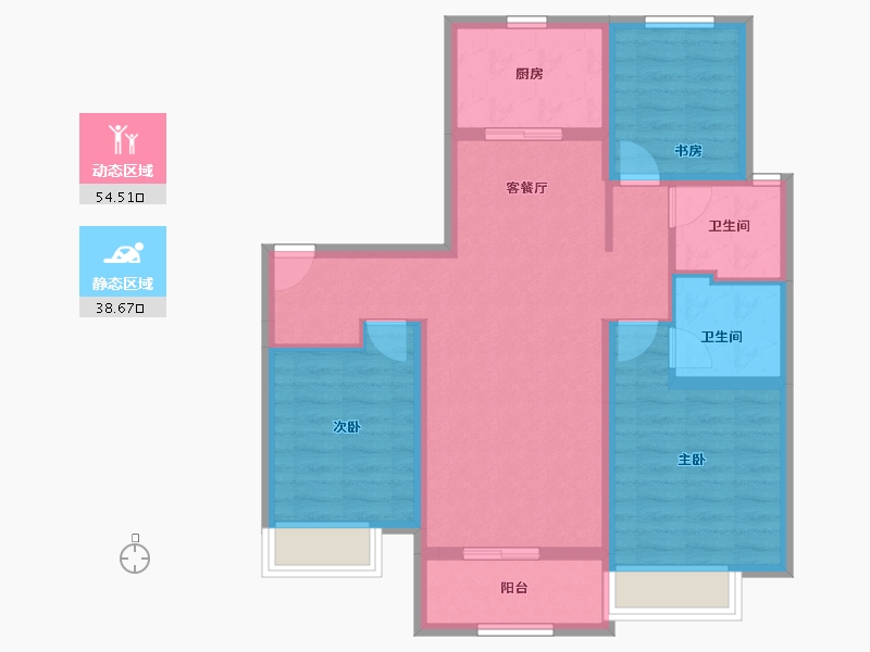 河北省-石家庄市-万科正定文化村-82.53-户型库-动静分区